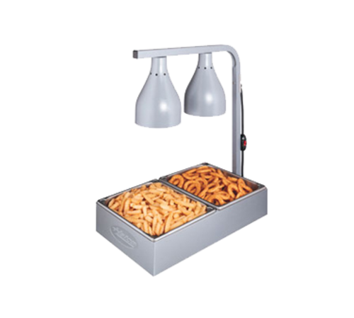 Hatco LW-2-120-QS 2 Bulbs Gray Granite Portable Lamp Warmer - 120 Volts