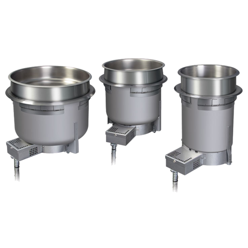 Hatco HWB-11QT 11 Qt. Round Stainless Steel Top Mounted Drop-In Heated Well - 120 Volts