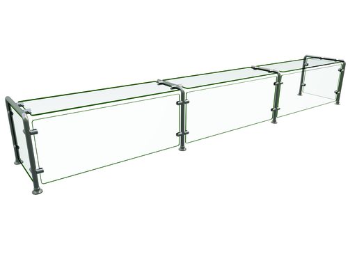 Hatco EP12-10818 108" W x 17.25" H x 18" D Stainless Steel Single-Sided Full-Service Flav-R-Shield EP12 Food Shield