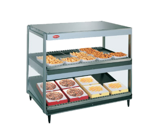 Hatco GRSDS/H-36DHW 36" W 2 Aluminum and Stainless Slanted Shelves Glo-Ray Merchandising Warmer - 120 Volts