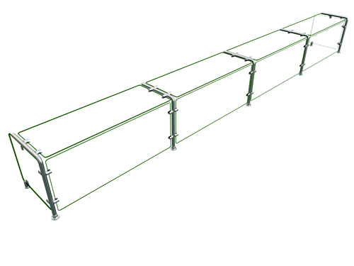 Hatco EP11-14415 144" W x 17.25" H x 15" D Stainless Steel Single-Sided Full-Service Flav-R-Shield EP11 Food Shield