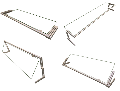 Hatco ALLIN1-36 38.5" W x 15.25" D Aluminum Self-Service Portable Flav-R-Shield ALLIN1 Food Shield