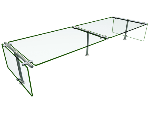 Hatco ES53-60 60" W x 20" D Stainless Steel Frame Self Service Single-Sided Flav-R-Shield ES53 Food Shield