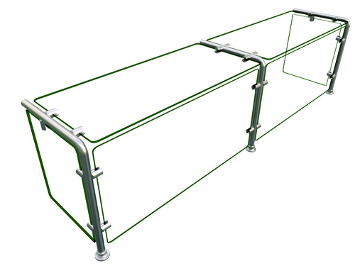 Hatco EP11-06012 60" W x 17.25" H x 12" D Stainless Steel Single-Sided Full-Service Flav-R-Shield EP11 Food Shield