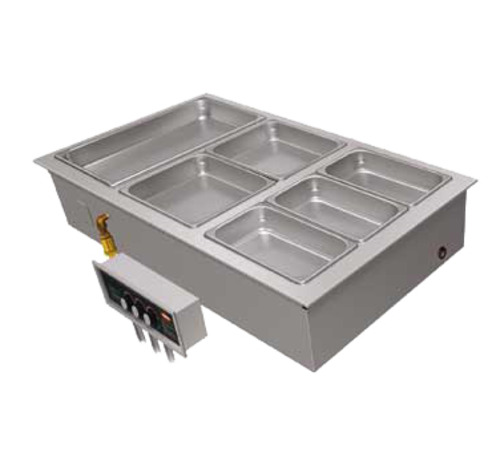 Hatco HWBLI-2MA (2) Full Size Pan Stainless Steel Insulated Drop-In Modular and Ganged Heated Well - 120 Volts