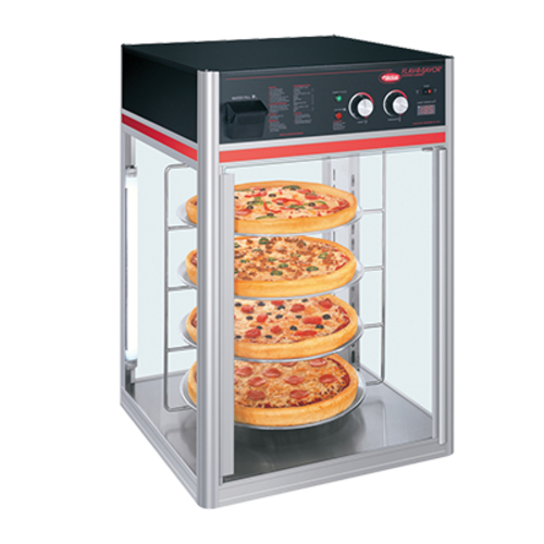 Hatco FSDT-2 22.42" W 4 Shelves Rotating Rack Flav-R-Savor Holding and Display Cabinet - 120 Volts