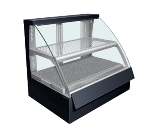 Hatco FSCD-2PD 34.38" W Curved Glass Countertop Flav-R-Savor Heated Display Case - 120 Volts