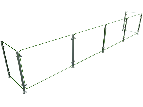 Hatco EP5-144 144" W x 18" D Stainless Steel Frame Full-Service Single-Sided Flav-R-Shield EP5 Food Shield