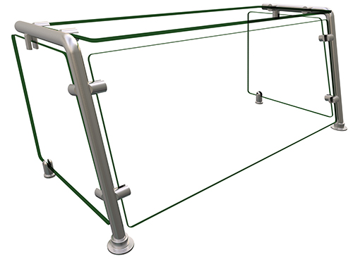 Hatco EP21-03615 36" W x 17.25" H x 15" D Stainless Steel Single-Sided Full-Service Flav-R-Shield EP21 Food Shield