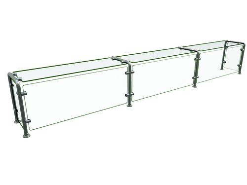 Hatco EP12-10812 108" W x 17.25" H x 11.5" D Stainless Steel Single-Sided Full-Service Flav-R-Shield EP12 Food Shield