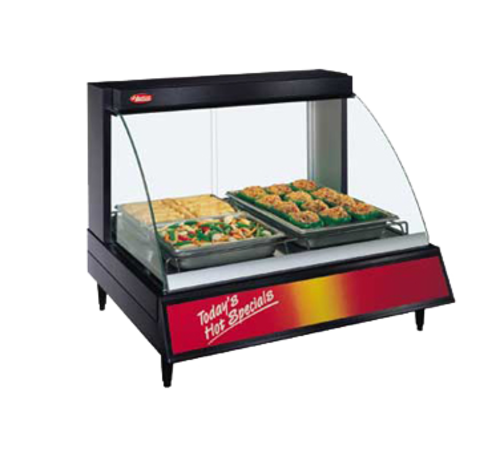 Hatco GRCD-1P 20.63" W Curved Glass Countertop Glo-Ray Designer Heated Display Case - 120 Volts