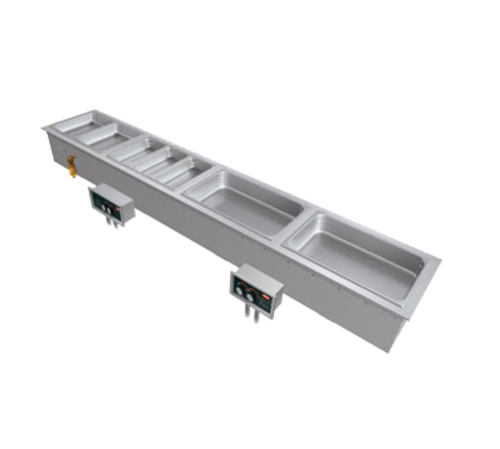 Hatco HWBI-S4 (4) Full Size Pan Stainless Steel Insulated Drop-In Modular Slim Heated Well - 208 Volts
