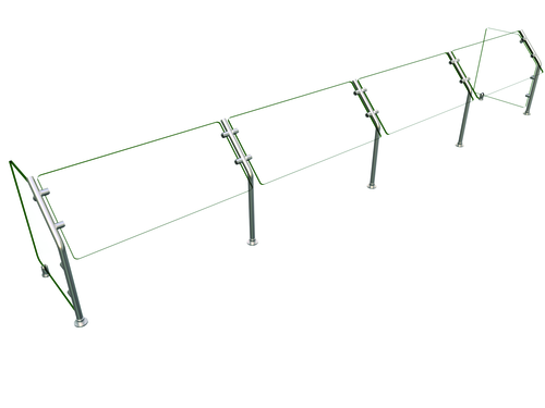 Hatco ES31-132 132" W x 18" D Stainless Steel Frame Self Service Single-Sided Flav-R-Shield ES31 Food Shield