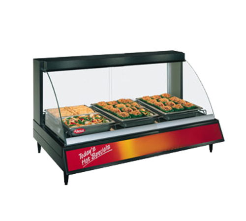 Hatco GRCD-3P 45.5" W Curved Glass Countertop Glo-Ray Designer Heated Display Case - 120 Volts