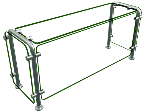 Hatco ED20-03612 36" W x 18" H x 12" D Stainless Steel Single-Sided Full-Service Flav-R-Shield ED20 Food Shield