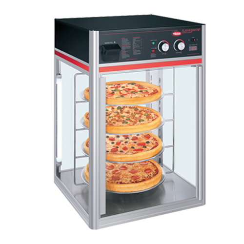 Hatco FSDT-1-120-QS 22.42" W 4 Shelves Rotating Rack Flav-R-Savor Holding and Display Cabinet - 120 Volts