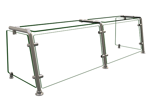 Hatco EP21-06015 60" W x 17.25" H x 15" D Stainless Steel Single-Sided Full-Service Flav-R-Shield EP21 Food Shield