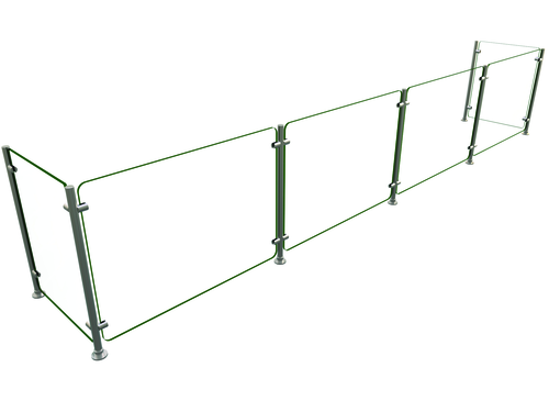 Hatco EP5-132 132" W x 18" D Stainless Steel Frame Full-Service Single-Sided Flav-R-Shield EP5 Food Shield