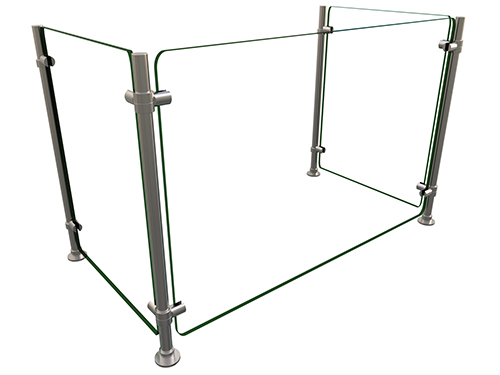Hatco EP5-RING-36 36" W x 18" D Stainless Steel Frame Full-Service Single-Sided Flav-R-Shield EP5-RING Food Shield