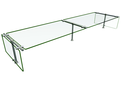 Hatco ES53-72 72" W x 20" D Stainless Steel Frame Self Service Single-Sided Flav-R-Shield ES53 Food Shield