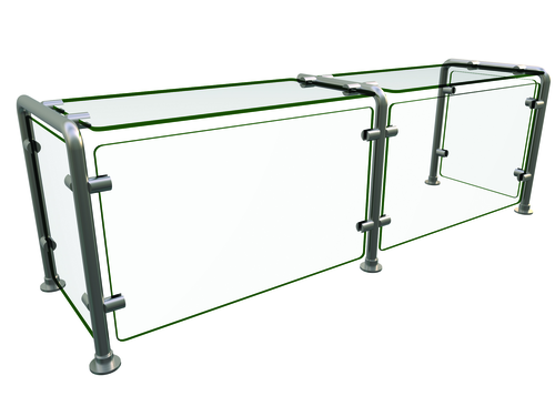 Hatco EP12-04815 48" W x 17.25" H x 15" D Stainless Steel Single-Sided Full-Service Flav-R-Shield EP12 Food Shield