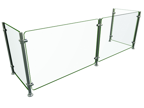 Hatco EP5-RING-72 72" W x 18" D Stainless Steel Frame Full-Service Single-Sided Flav-R-Shield EP5-RING Food Shield
