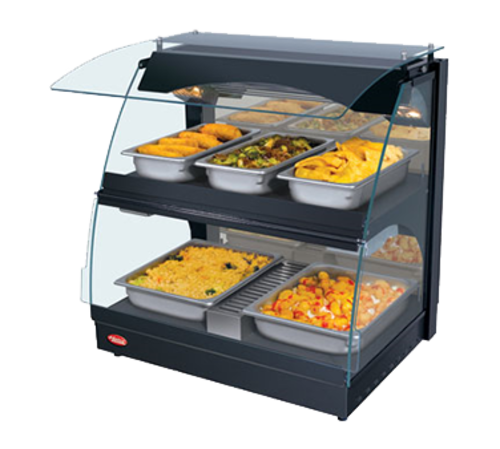 Hatco GRCMW-1DH 26" W Curved Glass Countertop Glo-Ray Curved Merchandising Warmer - 120 Volts