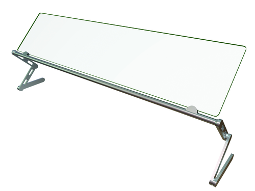 Hatco ALLIN1-60 62.5" W x 15.25" D Aluminum Self-Service Portable Flav-R-Shield ALLIN1 Food Shield