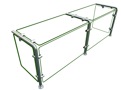 Hatco EP11-04812 48" W x 17.25" H x 12" D Stainless Steel Single-Sided Full-Service Flav-R-Shield EP11 Food Shield
