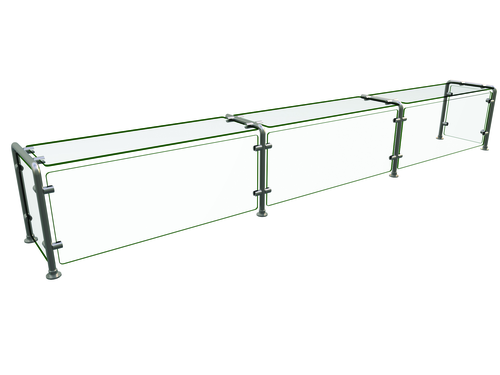 Hatco EP12-10815 108" W x 17.25" H x 15" D Stainless Steel Single-Sided Full-Service Flav-R-Shield EP12 Food Shield