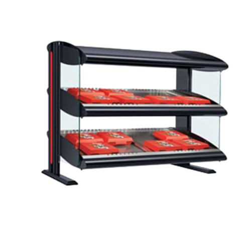 Hatco HZMS-36D 40" W Aluminum 2 Shelf Countertop Spot On Slant Heated Zone Merchandising Warmer - 120/208 Volts