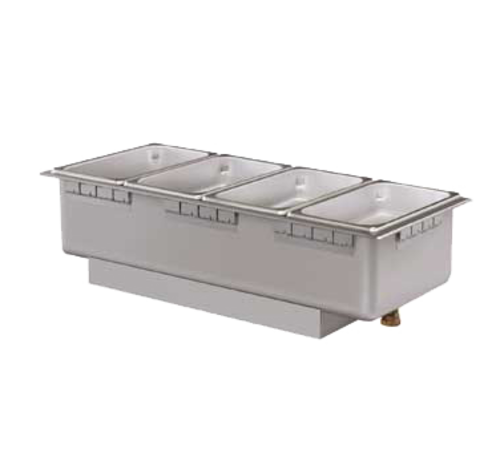 Hatco HWBLRT-43D 4/3 Size Stainless Steel Rectangular with Drain Drop-In Heated Well - 750 Watts