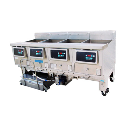 Ultrafryer B-P20-20-4-UC-NG 125 Lbs. Stainless Steel Natural Gas 4 Tanks UltraGold Fryer - 300,000 BTU