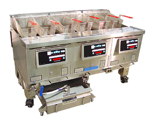 Ultrafryer B-E17-14-4-UCP 61.8" W Stainless Steel Electric UltraGold Fryer - 208 Volts 3-Ph