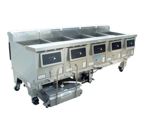 Ultrafryer B-E15-18-5-UC 97.2" W Stainless Steel 5 Tanks UltraClear Filtration UltraGold Fryer - 75000 Watts