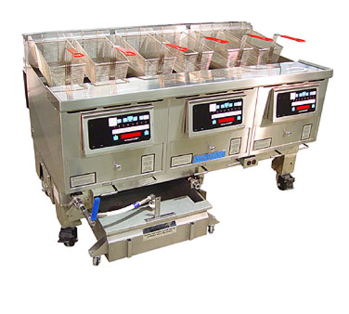 Ultrafryer B-P20-18-4-UCP-LP 77.8" W Liquid Propane 4 Tanks UltraClear Plus Filtration UltraGold Fryer - 260,000 BTU