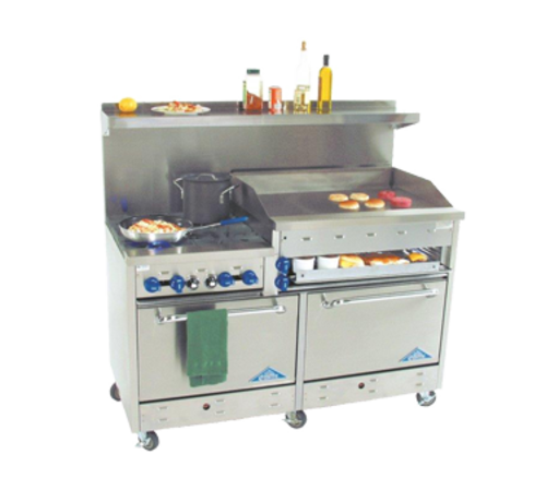 Comstock-Castle F3226-36B-NG 4 Burners With Stainless Steel Exterior Gas Range - 216,000 BTU