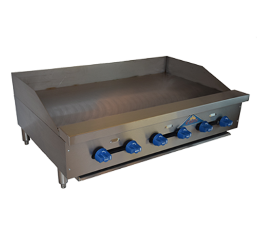 Comstock-Castle FHP42-42-NG Manual Controls With Stainless Steel Exterior Countertop Gas Griddle - 150,000 BTU