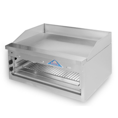 Comstock-Castle FHP30-30B-LP 30" W Stainless Steel Liquid Propane Countertop Griddle-Cheesemelter Combination - 60,000 BTU