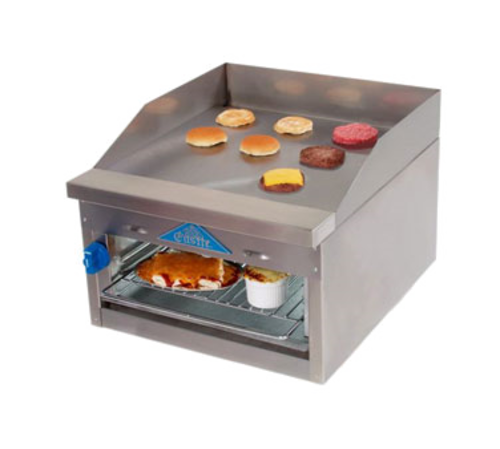 Comstock-Castle FHP24-24B-LP 24" W Stainless Steel Countertop Liquid Propane Griddle-Cheesemelter - 30,000 BTU