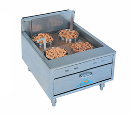 Comstock-Castle 2923SF-LP 23" W Stainless Steel Countertop Liquid Propane Flat Bottom Funnelcake-Doughnut Fryer - 50,000 BTU