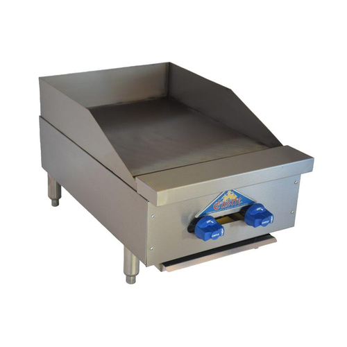 Comstock-Castle FHP18-18-LP Manual Controls With Insulated Stainless Steel Sides Countertop Liquid Propane Griddle - 30,000 BTU