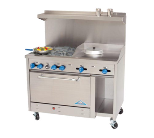 Comstock-Castle F3430-24-LP 4 Burners With Stainless Steel Exterior Gas Range - 146,000 BTU