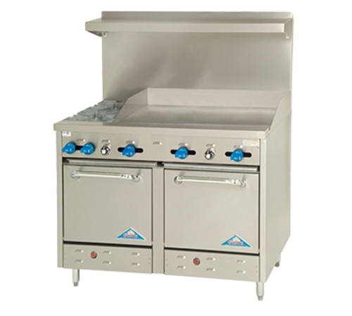 Comstock-Castle F3218-36-NG 2 Burners With Stainless Steel Exterior Gas Range - 158,000 BTU