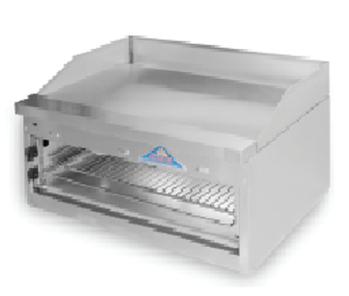 Comstock-Castle FHP30-18-1RB-LP 30" W Stainless Steel Countertop Liquid Propane Char-Broiler Griddle Combination - 55,000 BTU