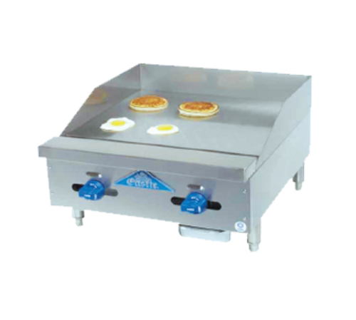 Comstock-Castle 3224MG-LP 24" W Stainless Steel Liquid Propane Countertop Castle Series Griddle - 50,000 BTU