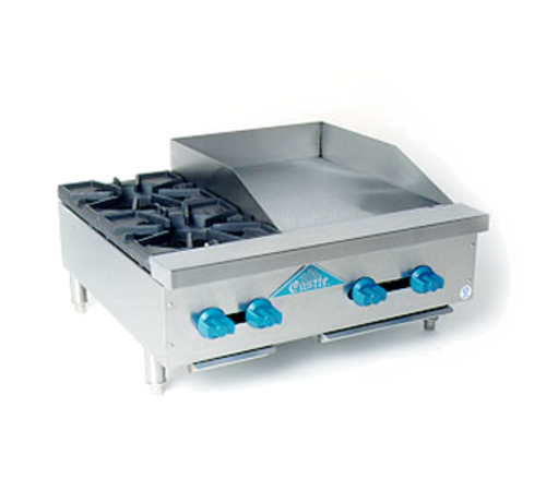 Comstock-Castle FHP30-18-LP 30" W Stainless Steel Countertop Natural Gas Hotplate Griddle Combination - 78,000 BTU