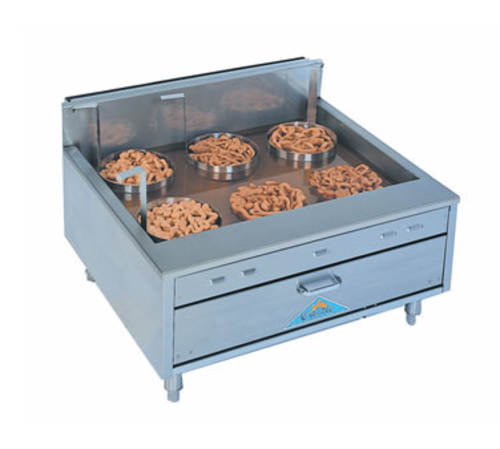 Comstock-Castle 2932SF-LP 32" W Stainless Steel Countertop Liquid Propane Flat Bottom Funnelcake-Doughnut Fryer - 75,000 BTU