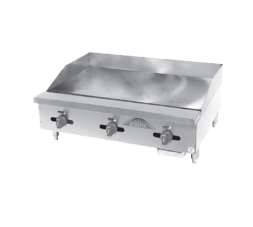 Comstock-Castle 3848MG-NG Manual Controls With Stainless Steel Exterior Countertop Gas Diner Series Griddle - 90,000 BTU