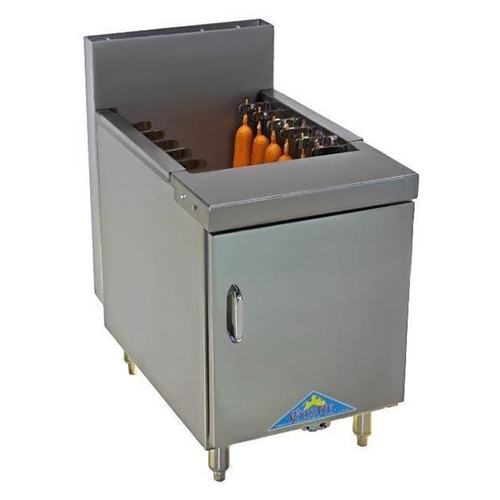 Comstock-Castle CDFL-C-1-LP 16" W Stainless Steel Countertop Liquid Propane Corn Dog Fryer - 80,000 BTU